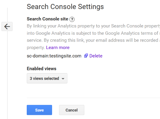 Посмотрите связанную Search Console с Analytics