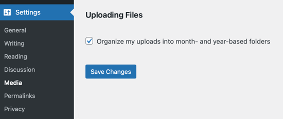 Choose Whether to Organize Media Folders by Month and Year