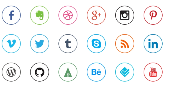 20 иконок социальных сетей