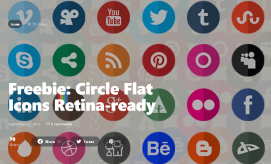 Circle flat icons retina ready