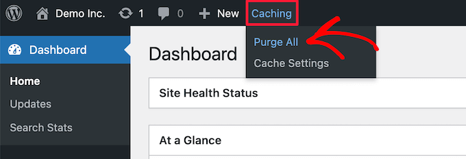 Clear Bluehost cache