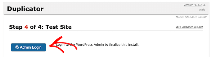 Go to WordPress admin area