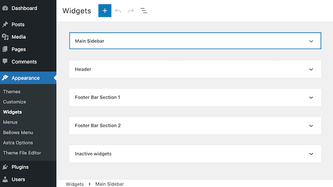 Configuring the collapsible sidebar menu.