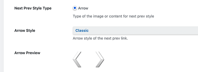 Choose arrow color