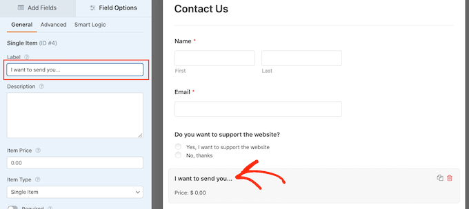 Customizing a WordPress form