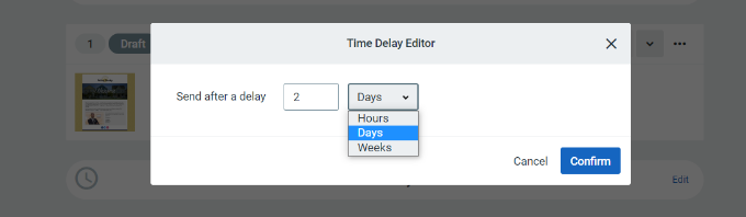 WebHostingExhibit change-time-delay How to Send Automated Emails in WordPress  