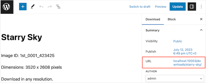 Getting the link for a digital download Getting the link for a digital download