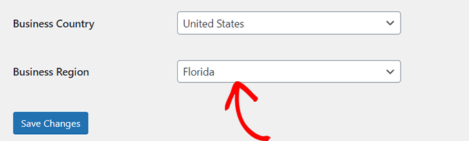 Choose a Business region