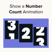 How to show a number count animation in WordPress