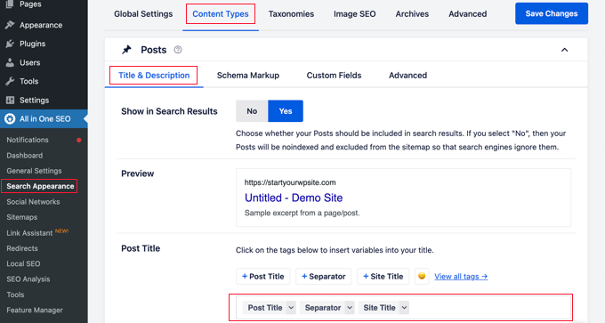 You Can Change the Default SEO Title Using All in One SEO