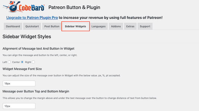 Adding a Patreon button to the WordPress sidebar