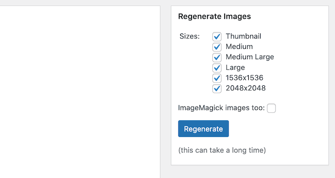 Regenerating images in WordPress